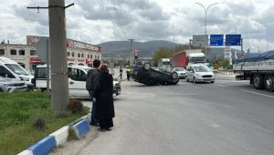 Otomobil takla attı: 2’si çocuk 3 yaralı